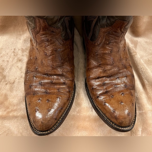 Men’s Hand Crafted Custom Made Full Quill Ostrich Boots Size 8D - Picture 4 of 12